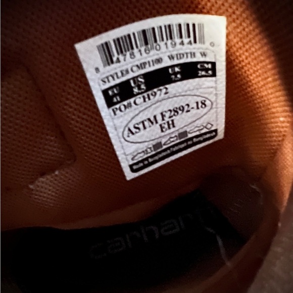 Carhartt Work Boots Men’s 8.5 - Picture 2 of 4